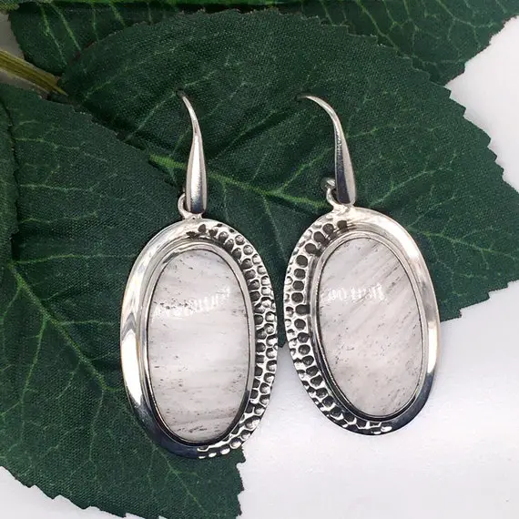 Sterling Silver Dangle Earrings, Sterling Silver Natural Gemstone Earrings, Sterling Silver Earrings, Mother’s Day Gift