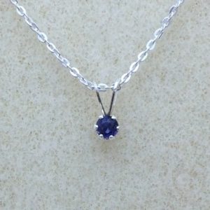 Shop Iolite Pendants! Sterling Silver Iolite Pendant Necklace. | Natural genuine Iolite pendants. Buy crystal jewelry, handmade handcrafted artisan jewelry for women.  Unique handmade gift ideas. #jewelry #beadedpendants #beadedjewelry #gift #shopping #handmadejewelry #fashion #style #product #pendants #affiliate #ad
