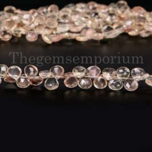 AAA Quality Oregon Sunstone 6-7mm Heart Briolette, Sunstone Heart Beads,Oregon Sunstone Beads, Natural Rare Oregon Sunstone Gemstone | Natural genuine other-shape Gemstone beads for beading and jewelry making.  #jewelry #beads #beadedjewelry #diyjewelry #jewelrymaking #beadstore #beading #affiliate #ad