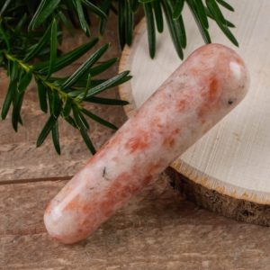SUNSTONE Crystal Massage Wand – Crystal Wand, Self Care, Healing Crystals and Stones, E1143 | Natural genuine stones & crystals in various shapes & sizes. Buy raw cut, tumbled, or polished gemstones for making jewelry or crystal healing energy vibration raising reiki stones. #crystals #gemstones #crystalhealing #crystalsandgemstones #energyhealing #affiliate #ad