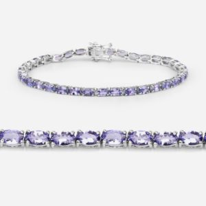 Shop Tanzanite Bracelets! Tanzanite Bracelet, Natural Tanzanite Oval Tennis Bracelet in .925 Sterling Silver with Rhodium Plating, December Birthstone | Natural genuine Tanzanite bracelets. Buy crystal jewelry, handmade handcrafted artisan jewelry for women.  Unique handmade gift ideas. #jewelry #beadedbracelets #beadedjewelry #gift #shopping #handmadejewelry #fashion #style #product #bracelets #affiliate #ad