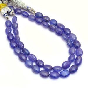 Shop Tanzanite Chip & Nugget Beads! AAA+ Tanzanite Gemstone 8x10mm-9x11mm Smooth Oval Nuggets Tumbled Beads | Natural Purple Tanzanite Precious Gemstone Loose Beads for Jewelry | Natural genuine chip Tanzanite beads for beading and jewelry making.  #jewelry #beads #beadedjewelry #diyjewelry #jewelrymaking #beadstore #beading #affiliate #ad