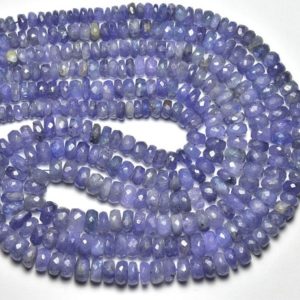 Shop Tanzanite Faceted Beads! Natural Tanzanite Rondelle Beads 4mm to 7mm Faceted Rondelle Gemstone Beads Jewelry Superb Tanzanite Beads Strand 8 Inches Strand No5495 | Natural genuine faceted Tanzanite beads for beading and jewelry making.  #jewelry #beads #beadedjewelry #diyjewelry #jewelrymaking #beadstore #beading #affiliate #ad