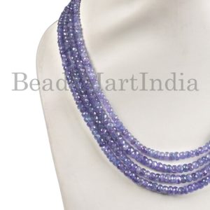Shop Tanzanite Necklaces! Natural Tanzanite Faceted Rondelle Beaded Necklace, 4 Layers Tanzanite Blue Gemstone Necklace Set For Women, Handmade Jewelry For Gift | Natural genuine Tanzanite necklaces. Buy crystal jewelry, handmade handcrafted artisan jewelry for women.  Unique handmade gift ideas. #jewelry #beadednecklaces #beadedjewelry #gift #shopping #handmadejewelry #fashion #style #product #necklaces #affiliate #ad