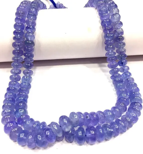 Aaa Quality~natural Tanzanite Rondelle Beads Great Luster Tanzanite Smooth Gemstone Beads Polished Tanzanite Beads Wholesale Beads.