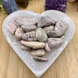 Tumbled Pink Thulite or Rosaline Stone with Gift Bag Tumbled Pink Thulite or Rosaline Stone with Gift Bag