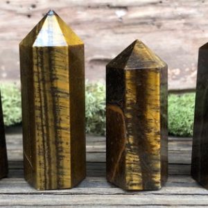 Shop Tiger Eye Points & Wands! Tigers Eye Tower Point for Crystal Grid | Natural genuine stones & crystals in various shapes & sizes. Buy raw cut, tumbled, or polished gemstones for making jewelry or crystal healing energy vibration raising reiki stones. #crystals #gemstones #crystalhealing #crystalsandgemstones #energyhealing #affiliate #ad