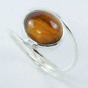 Shop Tiger Eye Rings! Awesome Natural Sterling Silver TIGER EYE Ring, Silver Ring, Gift For Her, Unique Gift Ring, Designer Ring, Gemstone Ring, Handmade Ring, | Natural genuine Tiger Eye rings, simple unique handcrafted gemstone rings. #rings #jewelry #shopping #gift #handmade #fashion #style #affiliate #ad