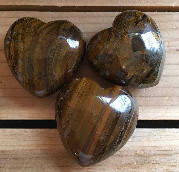 Tiger Iron Puffy Gemstone Heart,45mm Heart,  Healing Stone, Healing Crystal, Chakra Stone, Spiritual Stone