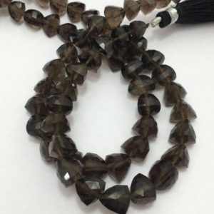 Shop Topaz Faceted Beads! Natural Smoky Topaz Faceted Beads,Smoky Topaz Pyramid Shape Gemstone Beads Strand 8" ,Fancy Topaz Beads Beads,Jewelry Making Beads | Natural genuine faceted Topaz beads for beading and jewelry making.  #jewelry #beads #beadedjewelry #diyjewelry #jewelrymaking #beadstore #beading #affiliate #ad