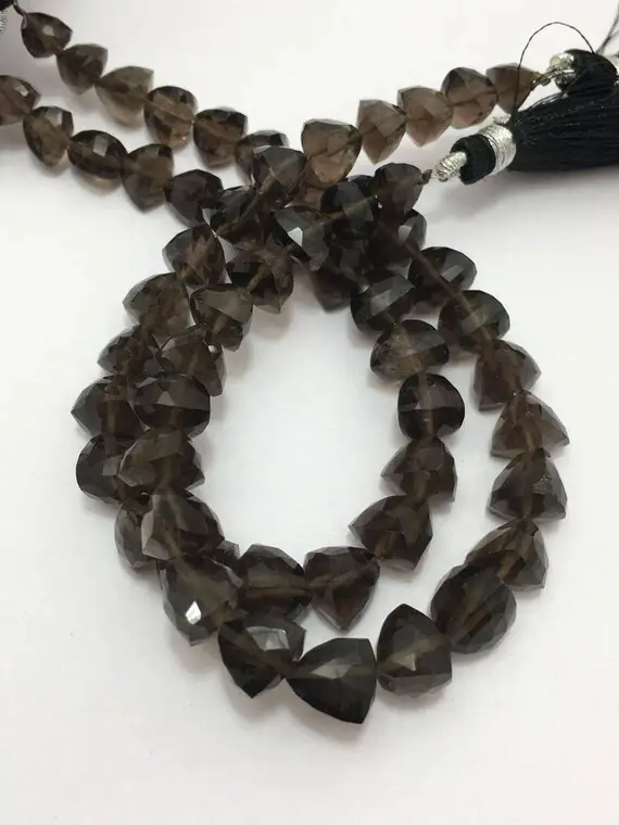 Natural Smoky Topaz Faceted Beads,smoky Topaz Pyramid Shape Gemstone Beads Strand 8" ,fancy Topaz Beads Beads,jewelry Making Beads