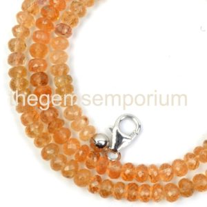 Shop Topaz Necklaces! Imperial Topaz Faceted Rondelle Necklace, 4-5MM Imperial Topaz Faceted Beads, Imperial Topaz Beads, Imperial Topaz Necklace, Topaz Faceted | Natural genuine Topaz necklaces. Buy crystal jewelry, handmade handcrafted artisan jewelry for women.  Unique handmade gift ideas. #jewelry #beadednecklaces #beadedjewelry #gift #shopping #handmadejewelry #fashion #style #product #necklaces #affiliate #ad