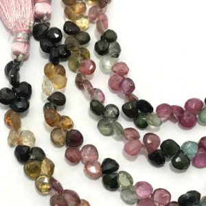 Shop Tourmaline Faceted Beads! 5 – 6 mm Multi Tourmaline Faceted Hearts Gemstone Beads Strand Sale / Multi Tourmaline Beads / Faceted Hearts / Tourmaline Hearts Wholesale | Natural genuine faceted Tourmaline beads for beading and jewelry making.  #jewelry #beads #beadedjewelry #diyjewelry #jewelrymaking #beadstore #beading #affiliate #ad