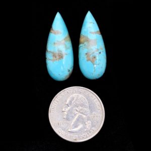 Shop Turquoise Stones & Crystals! AAA+ Turquoise Gemstone Pear Cabochon Pair | Arizona Turquoise 30x12mm Loose Cabs | Natural Turquoise Semi Precious Gemstone – 26Carats Pair | Natural genuine stones & crystals in various shapes & sizes. Buy raw cut, tumbled, or polished gemstones for making jewelry or crystal healing energy vibration raising reiki stones. #crystals #gemstones #crystalhealing #crystalsandgemstones #energyhealing #affiliate #ad