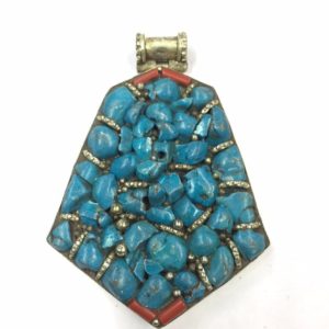 Shop Turquoise Pendants! Beautiful Turquoise Pendant Handmade Nepali Jewelry Pendant | Natural genuine Turquoise pendants. Buy crystal jewelry, handmade handcrafted artisan jewelry for women.  Unique handmade gift ideas. #jewelry #beadedpendants #beadedjewelry #gift #shopping #handmadejewelry #fashion #style #product #pendants #affiliate #ad