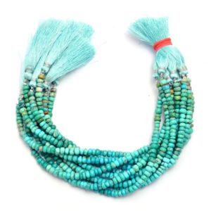 Shop Turquoise Rondelle Beads! Natural Multi Turquoise Gemstone 5mm Smooth Rondelle Beads | 8inch Strand | Natural Arizona Turquoise Semi Precious Gemstone Smooth Beads | Natural genuine rondelle Turquoise beads for beading and jewelry making.  #jewelry #beads #beadedjewelry #diyjewelry #jewelrymaking #beadstore #beading #affiliate #ad