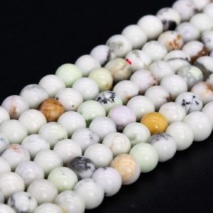 Shop Turquoise Round Beads! Genuine Natural Lemon Chrysoprase Loose Beads Brown White Round Shape 5mm | Natural genuine round Turquoise beads for beading and jewelry making.  #jewelry #beads #beadedjewelry #diyjewelry #jewelrymaking #beadstore #beading #affiliate #ad