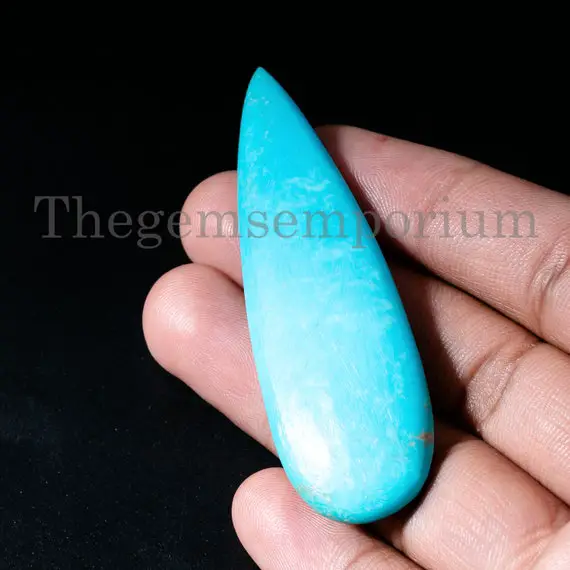 20x67mm Turquoise Long Pear Loose Gemstone, Turquoise Gemstone, Calibrated Gemstone, Undrilled Smooth Stones, Jewelry Making