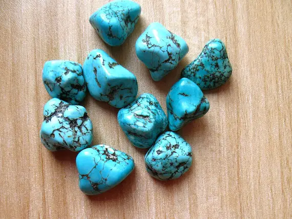 Rough Raw Turquoise Bead Drilled Turquoise Beads Nugget Loose Stone A087