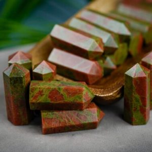 Shop Unakite Points & Wands! Unakite Tower Point for Crystal Grid | Natural genuine stones & crystals in various shapes & sizes. Buy raw cut, tumbled, or polished gemstones for making jewelry or crystal healing energy vibration raising reiki stones. #crystals #gemstones #crystalhealing #crystalsandgemstones #energyhealing #affiliate #ad