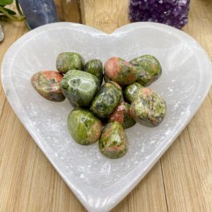 Shop Tumbled Unakite Crystals & Pocket Stones! Tumbled Unakite Stones Set with Gift Bag | Natural genuine stones & crystals in various shapes & sizes. Buy raw cut, tumbled, or polished gemstones for making jewelry or crystal healing energy vibration raising reiki stones. #crystals #gemstones #crystalhealing #crystalsandgemstones #energyhealing #affiliate #ad
