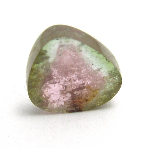 Watermelon Tourmaline Cabochon Slice Cab Rubellite Pink Green Natural Gemstone For Use In Jewelry Pendant Ring