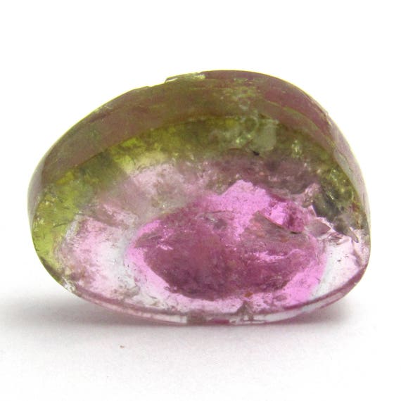 Watermelon Tourmaline Cabochon Slice Cab Rubellite Pink Green Natural Gemstone Specimen For Making Jewelry Pendant Ring