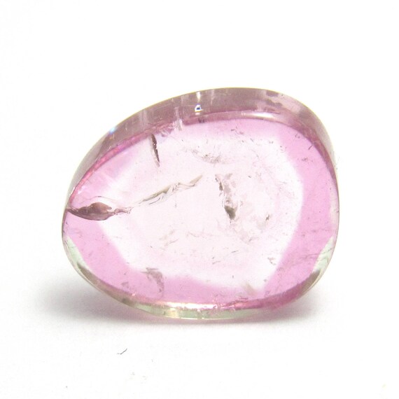 Watermelon Tourmaline Cabochon Slice Cab Rubellite Pink Green Natural Gemstone Specimen For Making Jewelry Pendant Ring