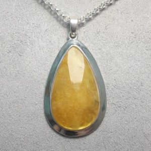 Shop Yellow Sapphire Necklaces! Yellow sapphire, 9.80 CT Yellow sapphire necklace, Silver gemstone pendant, Sapphire necklace, Tear drop sapphire, Jewelry atelier | Natural genuine Yellow Sapphire necklaces. Buy crystal jewelry, handmade handcrafted artisan jewelry for women.  Unique handmade gift ideas. #jewelry #beadednecklaces #beadedjewelry #gift #shopping #handmadejewelry #fashion #style #product #necklaces #affiliate #ad