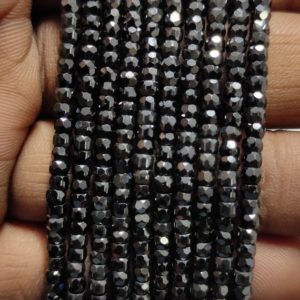 Shop Zircon Beads! Beautiful Black Zircon Rondelle Faceted Beads Strand | Black Zircon Micro Cut Beads Strand | Machine Cut Zircon Beads Strand |  Zircon Beads | Natural genuine faceted Zircon beads for beading and jewelry making.  #jewelry #beads #beadedjewelry #diyjewelry #jewelrymaking #beadstore #beading #affiliate #ad