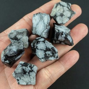 1 pc Rough Natural Snowflake Obsidian Chunks Gemstone- 1-2 inch | Natural genuine stones & crystals in various shapes & sizes. Buy raw cut, tumbled, or polished gemstones for making jewelry or crystal healing energy vibration raising reiki stones. #crystals #gemstones #crystalhealing #crystalsandgemstones #energyhealing #affiliate #ad