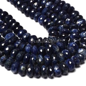 Shop Sodalite Rondelle Beads! 11-12 mm Blue Sodalite Faceted Rondelle Shape Gemstone Beads, Natural Sodalite Faceted Beads Gemstone Rondelle Bead, Sodalite Rondelle Beads | Natural genuine rondelle Sodalite beads for beading and jewelry making.  #jewelry #beads #beadedjewelry #diyjewelry #jewelrymaking #beadstore #beading #affiliate #ad
