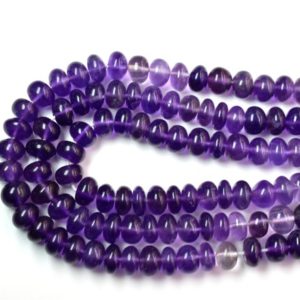 Shop Amethyst Rondelle Beads! 15 Inches Smooth Amethyst Rondelle Beads, Natural Gemstone Amethyst Shaded Beads Size 7 mm Top Quality | Natural genuine rondelle Amethyst beads for beading and jewelry making.  #jewelry #beads #beadedjewelry #diyjewelry #jewelrymaking #beadstore #beading #affiliate #ad