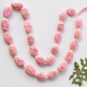 Shop Rhodochrosite Chip & Nugget Beads! 16 Inches RHODOCHROSITE SMOOTH Uneven Beads Natural Gemstone Plain Center Drill Beads Line | Rhodochrosite Beads | 18x11x6 to 13x10x4 mm | Natural genuine chip Rhodochrosite beads for beading and jewelry making.  #jewelry #beads #beadedjewelry #diyjewelry #jewelrymaking #beadstore #beading #affiliate #ad