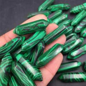 20PCS Malachite Quartz Double Point Quartz Wand,Mineral Specimen,Rock,Crystal Pendant,Crystal Bracelet,Reiki Healing,Crystal healing 80g+ | Natural genuine stones & crystals in various shapes & sizes. Buy raw cut, tumbled, or polished gemstones for making jewelry or crystal healing energy vibration raising reiki stones. #crystals #gemstones #crystalhealing #crystalsandgemstones #energyhealing #affiliate #ad