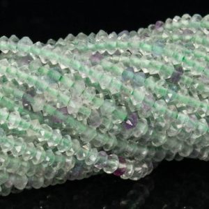 Shop Fluorite Rondelle Beads! 2x1MM Multicolor Fluorite Beads AAA Genuine Natural Gemstone Full Strand Faceted Rondelle Loose Beads 15" Bulk Lot Options (111763-3405) | Natural genuine rondelle Fluorite beads for beading and jewelry making.  #jewelry #beads #beadedjewelry #diyjewelry #jewelrymaking #beadstore #beading #affiliate #ad