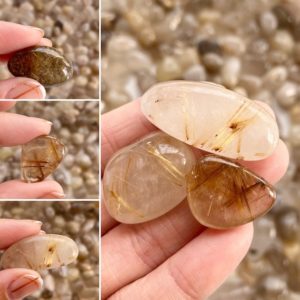 3-5 Rutile Rutilated Quartz Tumbles Red Copper Black Gold Inclusions Crystal Tumble Stone Pocket Stone Specimen Stunning Fireworks | Natural genuine stones & crystals in various shapes & sizes. Buy raw cut, tumbled, or polished gemstones for making jewelry or crystal healing energy vibration raising reiki stones. #crystals #gemstones #crystalhealing #crystalsandgemstones #energyhealing #affiliate #ad