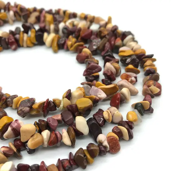 32'' Natural Mookaite Jasper Chip Beads, Gemstone Chip Beads, Strand Chip Beads, Drilled Chips For Jewelry Making,