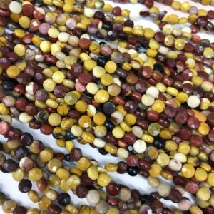 4mm Faceted Mookaite Jasper Coin Beads , small Beads Gemstone Loose Bead Jewelry Supplies | Natural genuine other-shape Gemstone beads for beading and jewelry making.  #jewelry #beads #beadedjewelry #diyjewelry #jewelrymaking #beadstore #beading #affiliate #ad