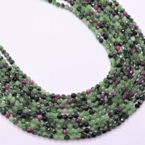 Shop Ruby Zoisite Rondelle Beads! 5 Strands Top Quality Ruby Zoisite Faceted Rondelle Beads 2.5 MM Ruby Zoisite Bead Natural 13 Inch Faceted Ruby Zoisite Round Bead Wholesale | Natural genuine rondelle Ruby Zoisite beads for beading and jewelry making.  #jewelry #beads #beadedjewelry #diyjewelry #jewelrymaking #beadstore #beading #affiliate #ad