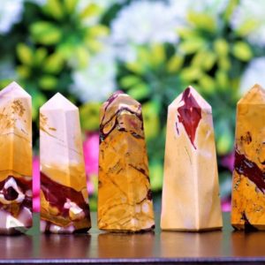 Shop Mookaite Jasper Points & Wands! 5pc Lot Of Mini 10CM Natural Mookaite Jasper Minerals Healing Power Stone Hand Made 4 Sided Tower Point + Free (100grams Mix Tumbled Stones) | Natural genuine stones & crystals in various shapes & sizes. Buy raw cut, tumbled, or polished gemstones for making jewelry or crystal healing energy vibration raising reiki stones. #crystals #gemstones #crystalhealing #crystalsandgemstones #energyhealing #affiliate #ad
