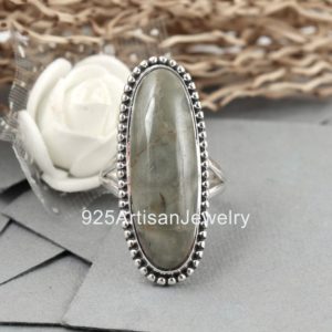 Shop Rainforest Jasper Rings! 925 Oxidized Silver Ring, Rain forest Ring, Big Oval Stone Ring, Handmade Ring, Silver Ring ,Jasper Ring, Women Ring Gift, valentines gift | Natural genuine Rainforest Jasper rings, simple unique handcrafted gemstone rings. #rings #jewelry #shopping #gift #handmade #fashion #style #affiliate #ad
