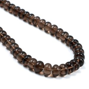 Shop Smoky Quartz Rondelle Beads! AA Quality Smoky Quartz Smooth Rondelle Shape Beads, Smooth Smoky Quartz Handmade Fancy Mala Beads, Smoky Quartz Fancy Plain Beads, SKU1541 | Natural genuine rondelle Smoky Quartz beads for beading and jewelry making.  #jewelry #beads #beadedjewelry #diyjewelry #jewelrymaking #beadstore #beading #affiliate #ad