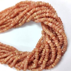 Shop Rhodochrosite Rondelle Beads! AAA+ Faceted Rondelle Natural rhodochrosite Gemstone Beads 3-4mm,  rhodochrosite Rondelle Beads 13"inch strand | Natural genuine rondelle Rhodochrosite beads for beading and jewelry making.  #jewelry #beads #beadedjewelry #diyjewelry #jewelrymaking #beadstore #beading #affiliate #ad