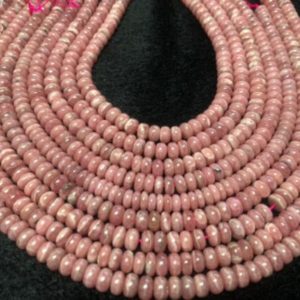 Shop Rhodochrosite Rondelle Beads! AAA Quality 8mm Rhodochrosite Roundel Beads, Length 40cm, Good Quality- Rhodochrosite Rondelles – Rhodochrosite Beads | Natural genuine rondelle Rhodochrosite beads for beading and jewelry making.  #jewelry #beads #beadedjewelry #diyjewelry #jewelrymaking #beadstore #beading #affiliate #ad