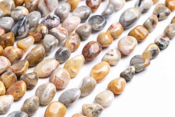 Genuine Natural Crazy Lace Agate Gemstone Beads 7-10x4-6mm Orange Cream Pebble Chips Aaa Quality Loose Beads (118769)