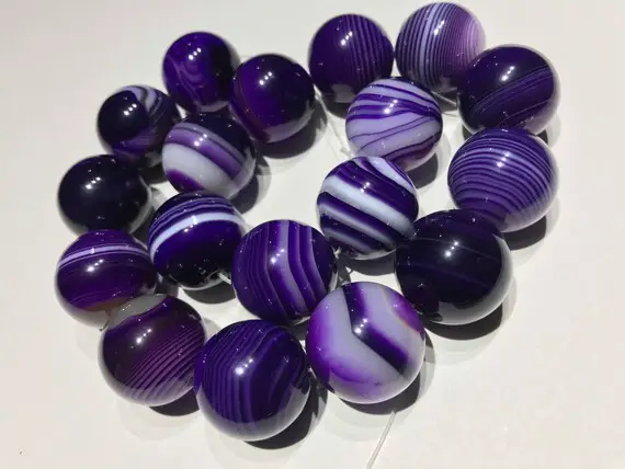 20mm Sardonyx Crystal Beads, 10pcs, Purple Agate, Purple Agate Beads, Purple Gemstone, Big Beads, Gemstone Beads, Sardonyx Beads