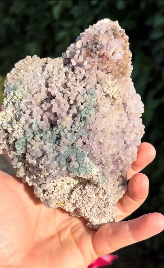 Big Juicy Sparkly Tricolor Grape Agate Botryoidal Chalcedony Cluster ~ Raw Mineral Natural Stone Crystal