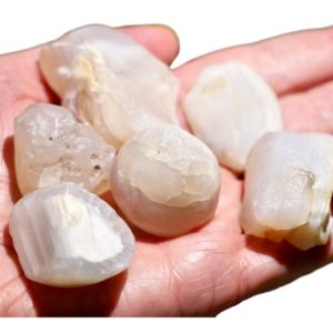 Shop Raw & Rough Agate Stones! White Gobi Agate Palm Stones raw and untreated Peace Agate | Natural genuine stones & crystals in various shapes & sizes. Buy raw cut, tumbled, or polished gemstones for making jewelry or crystal healing energy vibration raising reiki stones. #crystals #gemstones #crystalhealing #crystalsandgemstones #energyhealing #affiliate #ad