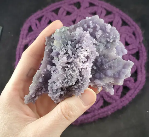 Grape Agate Cluster Purple Botryoidal Chalcedony Balls Healing Stones Crystal Indonesia